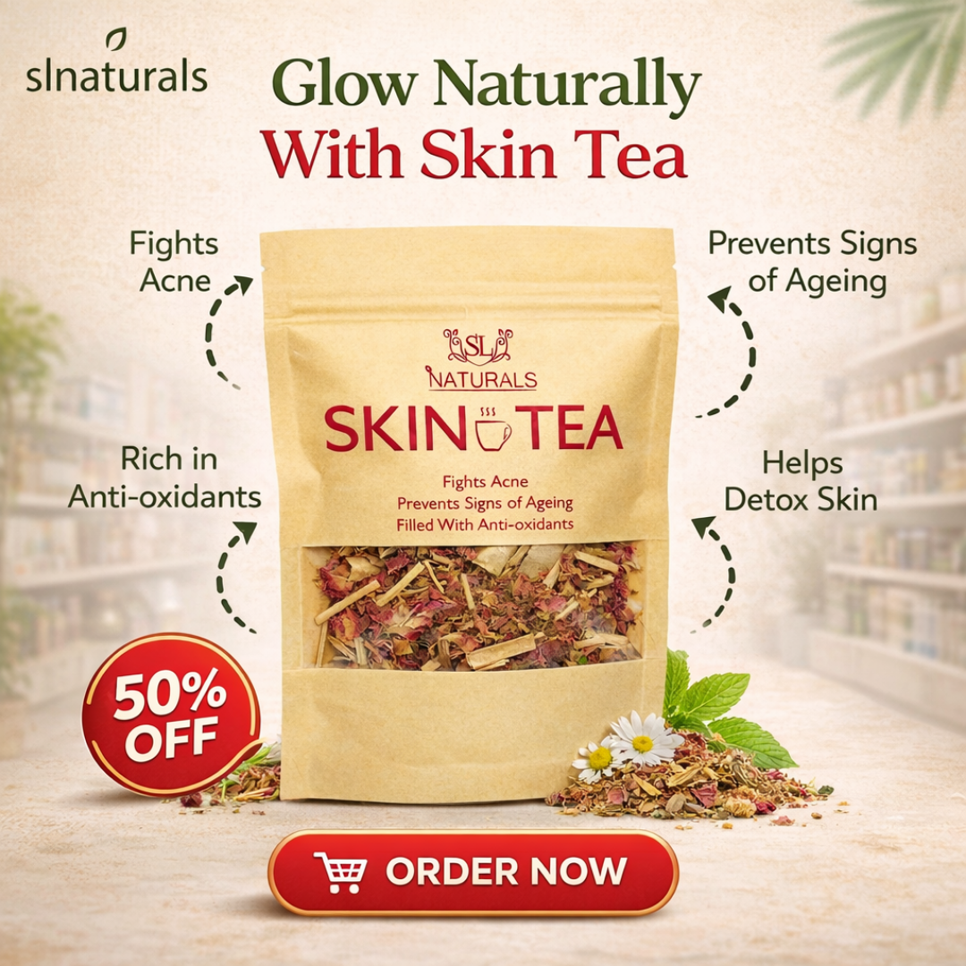 SL basics Natural Skin Tea | Balance Harmones &. Reduce Ance, pigmentation & bright complexion | Best for all Skin problems