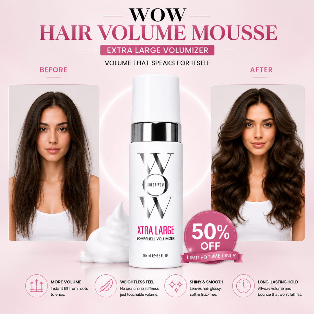 COLOR WOW Xtra Large Bombshell Volumizer – Massive, Long-Lasting Volume – Weightless Feel, No Crunch – Instant Lift from Roots to Ends – Shiny & Smooth – Safe for Color-Treated Hair