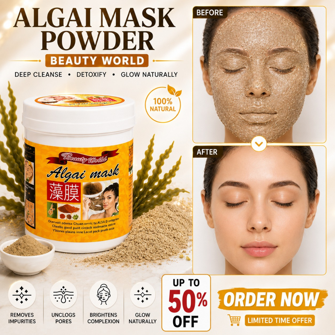 Beauty Wallet Algae Mask – Glass Skin Glow in Minutes | Helps Fade Dark Spots & Pigmentation | Brightens Uneven Skin Tone, Tightens Pores & Deeply Hydrates | Smooth, Soft, Plump & Radiant Skin