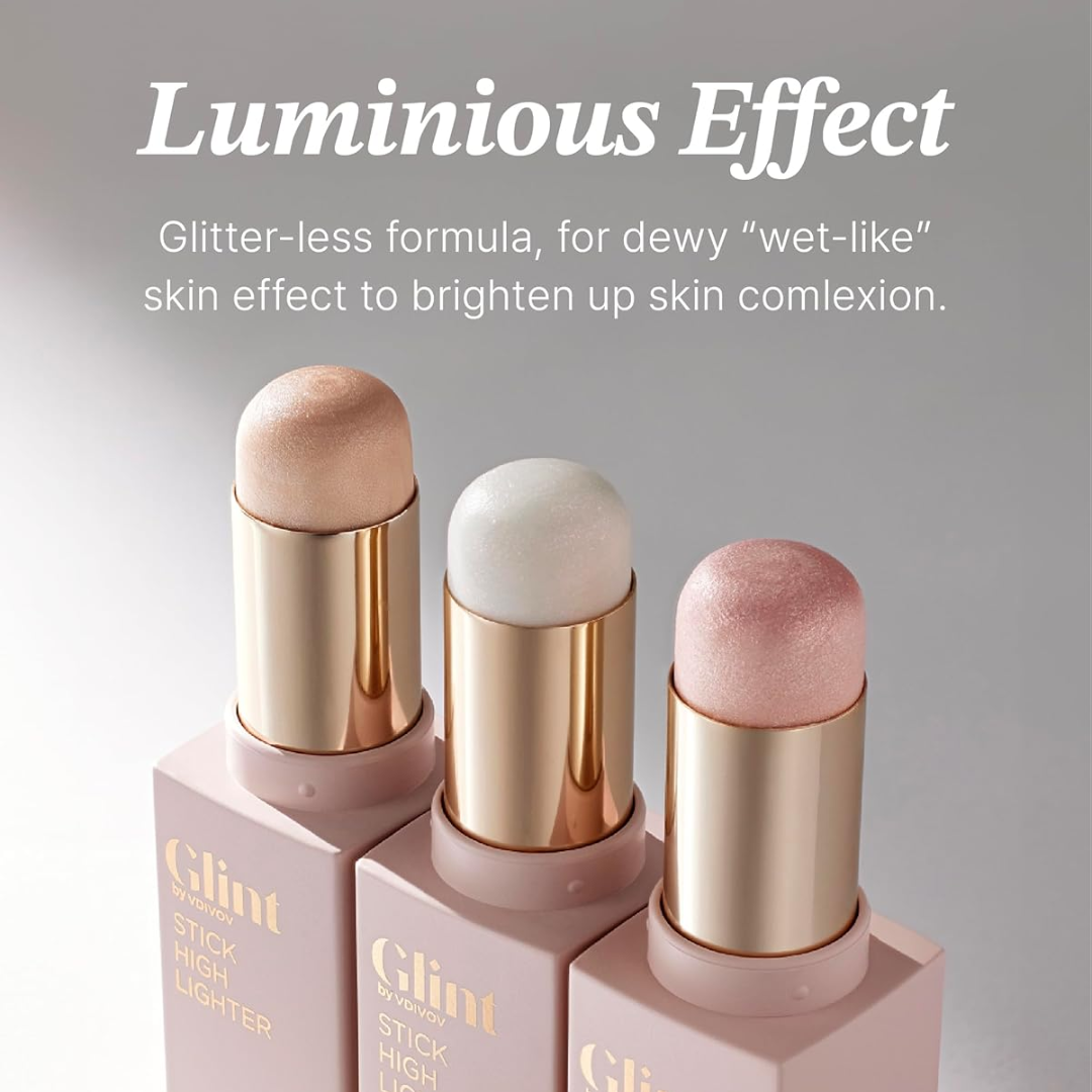 Glint Stick Highlighter | Dewy, Wet-Look Glow Stick | Glitter-Free, Lightweight, Multi-Use
