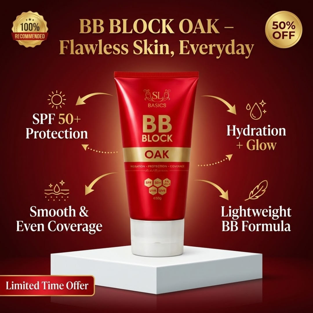 SL basics Sun & Glow Trio Deal | Sunblock + BB cream + Morich moisturizer | Flawless & Even Skin Tone