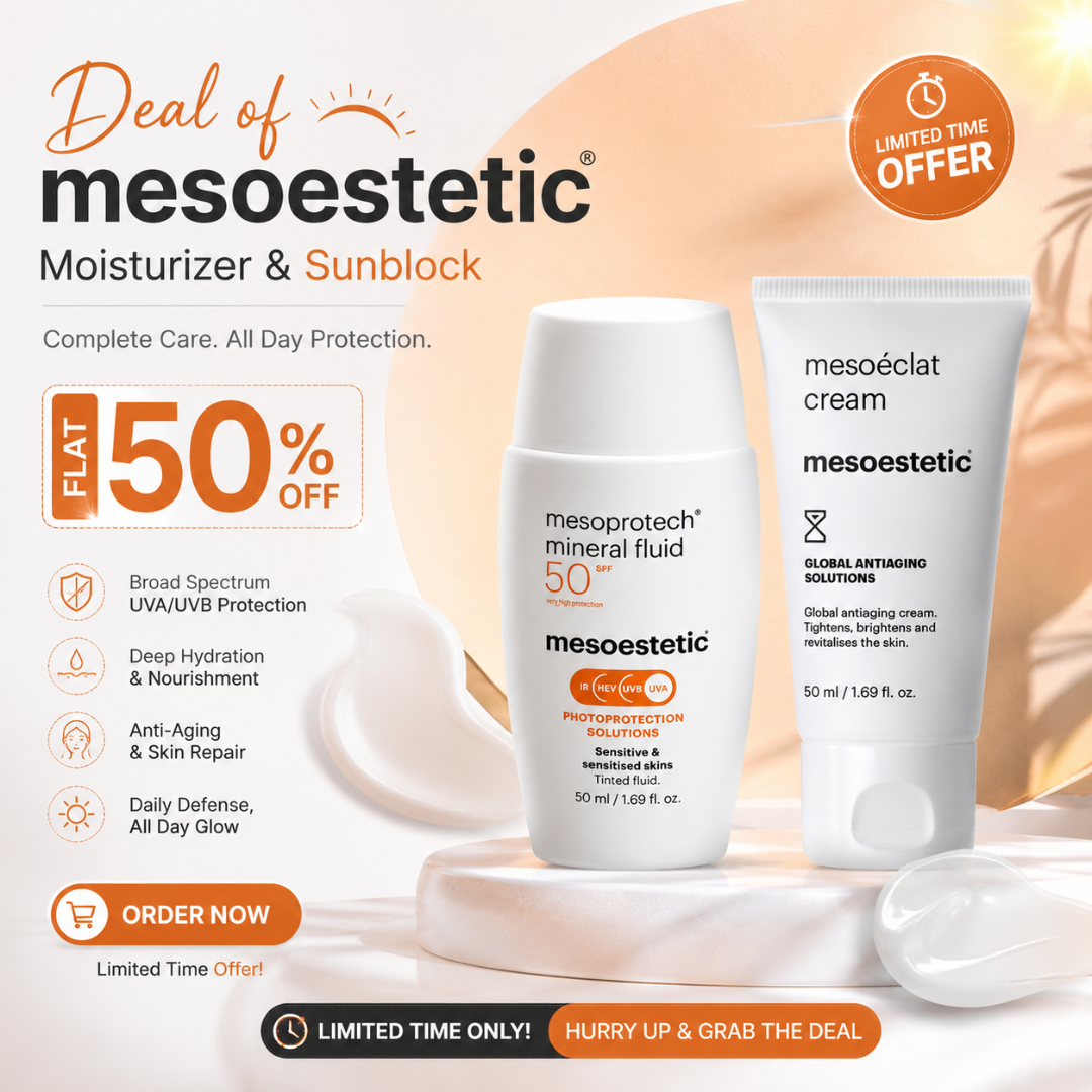 Mesoestetic Cream & Sunblock Deal - Reduce Pigmentation & Dark Spot - 50% Off - Complete care for hyperpigmentation
