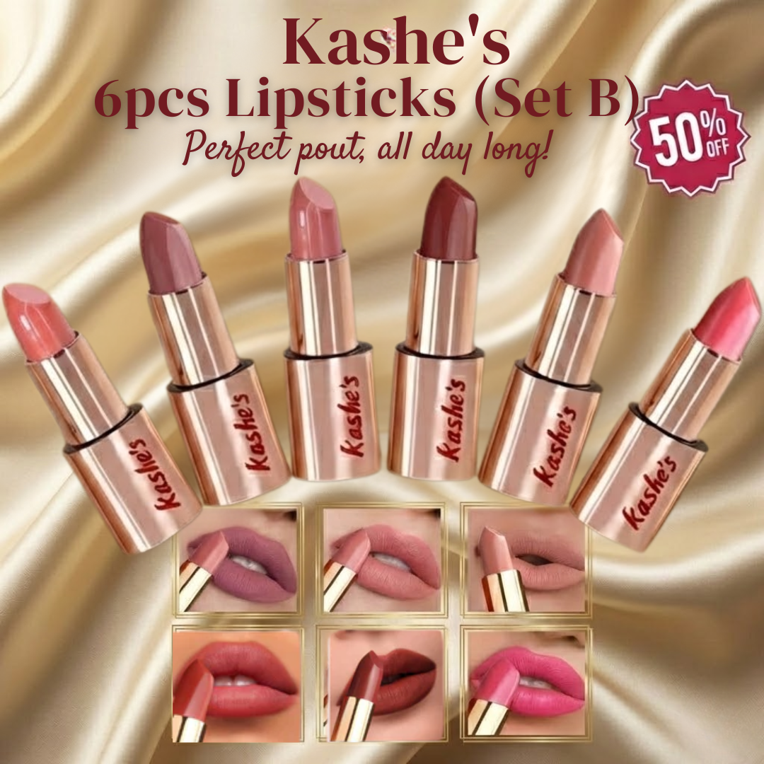 Kashe's Luxury Lipstick Collection | Rich Pigment, Smooth Hydration, Long-Lasting Wear