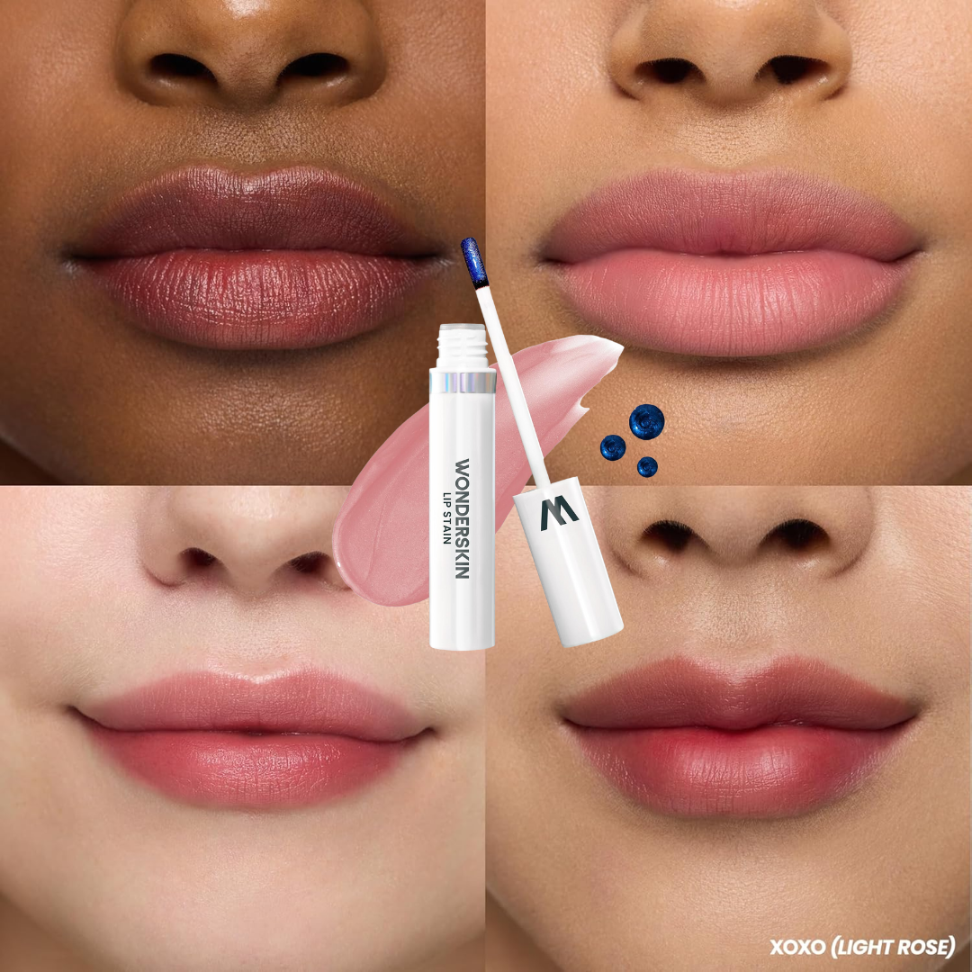 Wonderskin Rose Divine Lip Stain Duo | Whimsical & Divine Shades | 2-Step Long-Lasting Lip Color