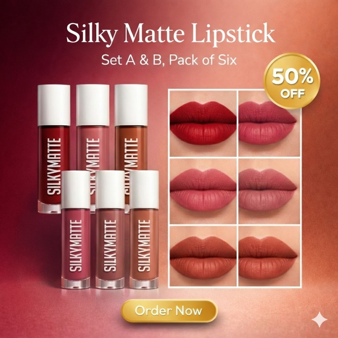 SilkyWhite Silky Matte Lipstick Trio Set | Pack of 3 Liquid Matte Lipsticks | Waterproof & Long Lasting
