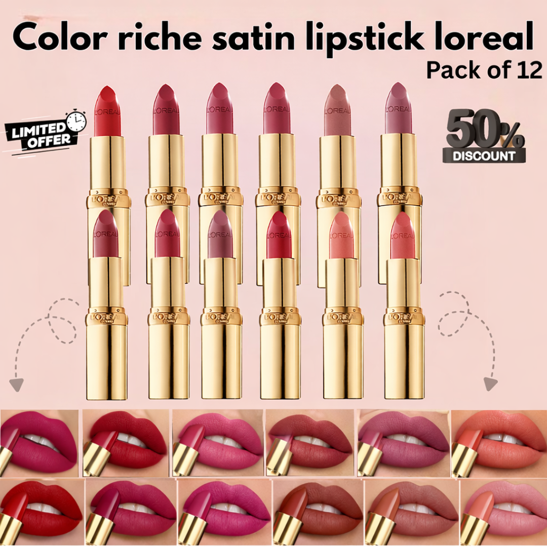 L'Oréal Color Riche Satin Lipstick | Infused with Omega 3, Vitamin E & Argan Oil, Luxurious Satin Finish