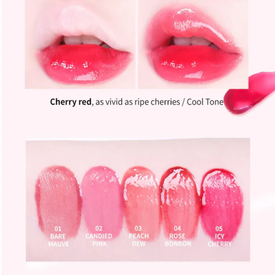MCNY Dewy Water Glow Lip Tint – Hydrating, Long-Lasting & Crystal Glossy Finish