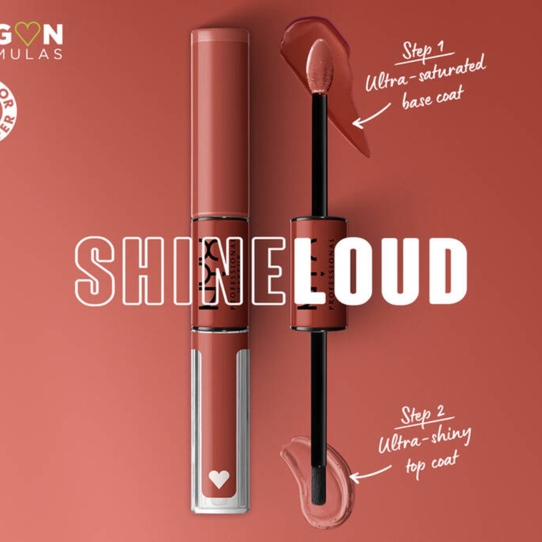 NYX Professional Makeup Shine Loud High-Shine Lip Color Trio | 16H Loud Shine, Zero Transfer, Vegan Formula