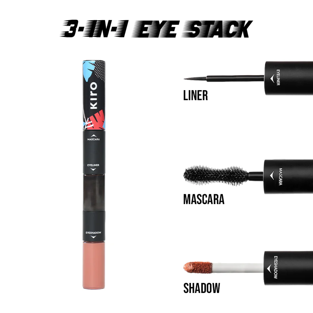 KITO® 3-in-1 Eye Stack | Eyeshadow, Eyeliner & Mascara Trio