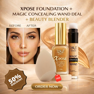 Flawless Base Bundle SL Basics Xpose Foundation + Magic Concealing Wand + FREE Beauty Blender