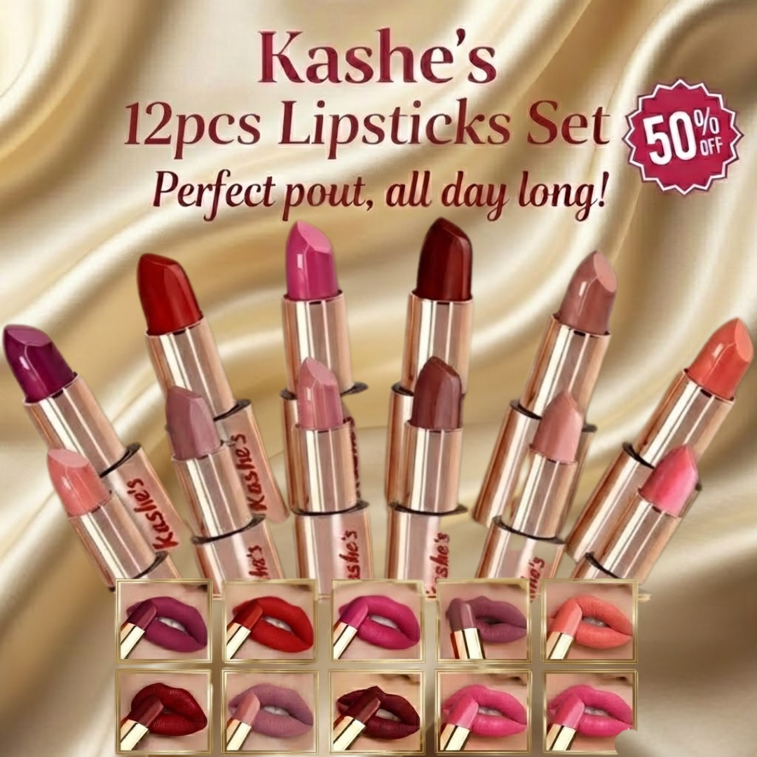 Kashe's Luxury Lipstick Collection | Rich Pigment, Smooth Hydration, Long-Lasting Wear