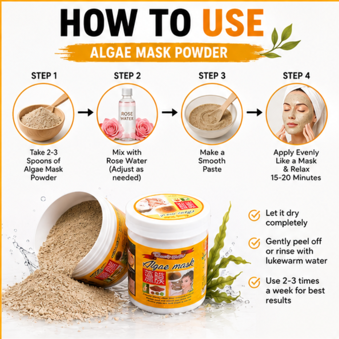 Beauty Wallet Algae Mask – Glass Skin Glow in Minutes | Helps Fade Dark Spots & Pigmentation | Brightens Uneven Skin Tone, Tightens Pores & Deeply Hydrates | Smooth, Soft, Plump & Radiant Skin