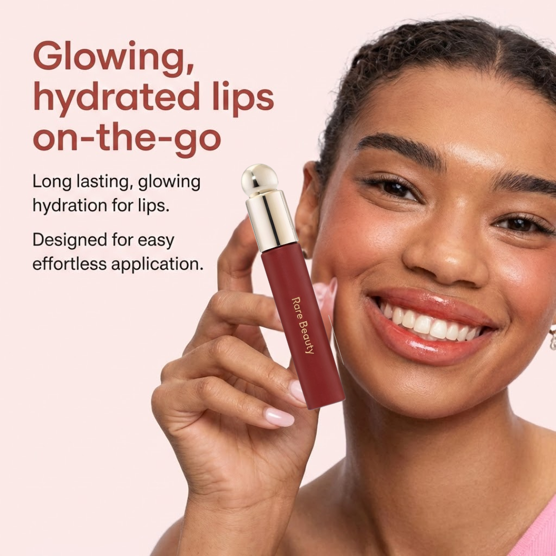 Rare Beauty Soft Pinch Tinted Lip Oil – Pack of 2 | Moisture-Rich, Plumping & Lightweight Lip Gloss in Woodish Red & Brownish Nude