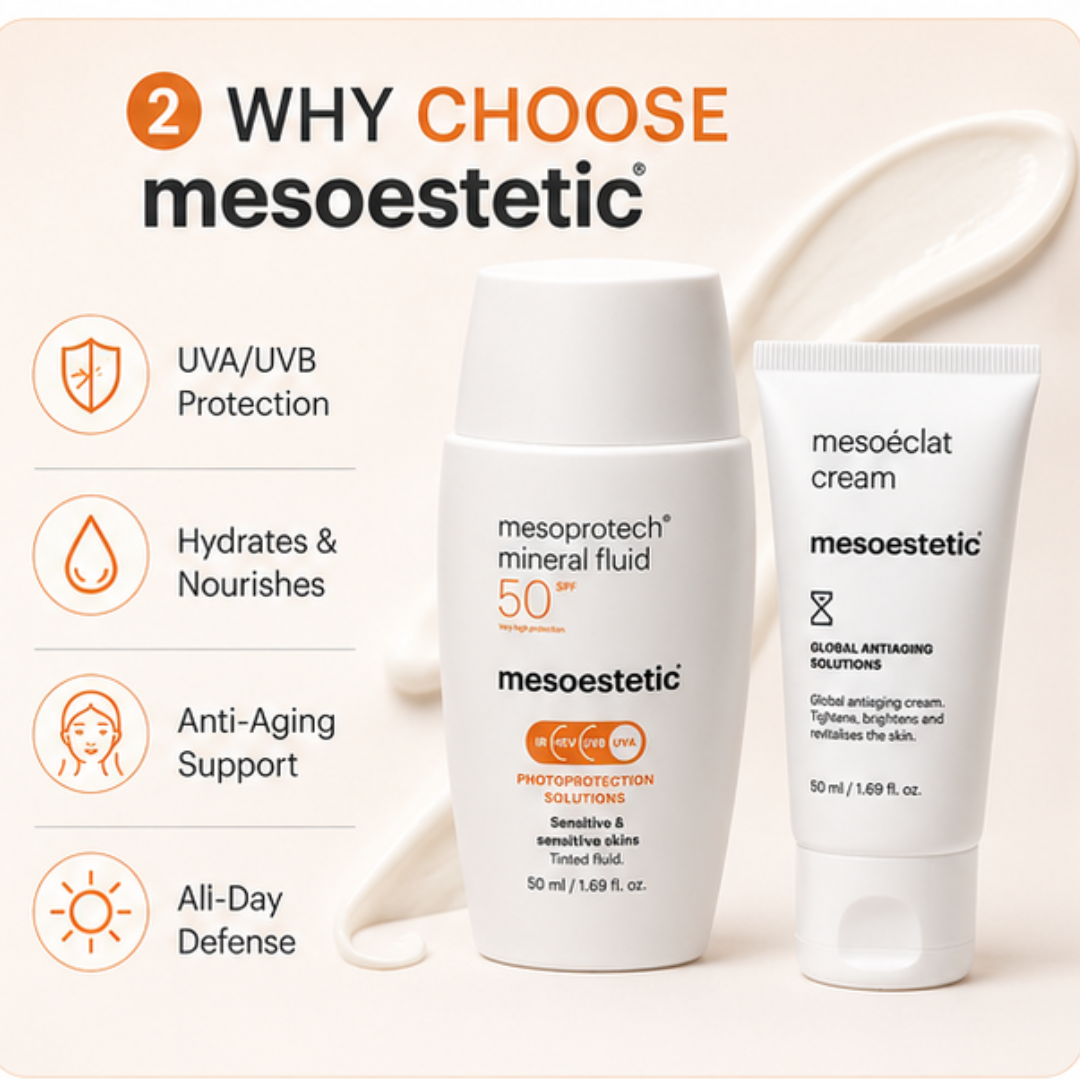 Mesoestetic Cream & Sunblock Deal - Reduce Pigmentation & Dark Spot - 50% Off - Complete care for hyperpigmentation