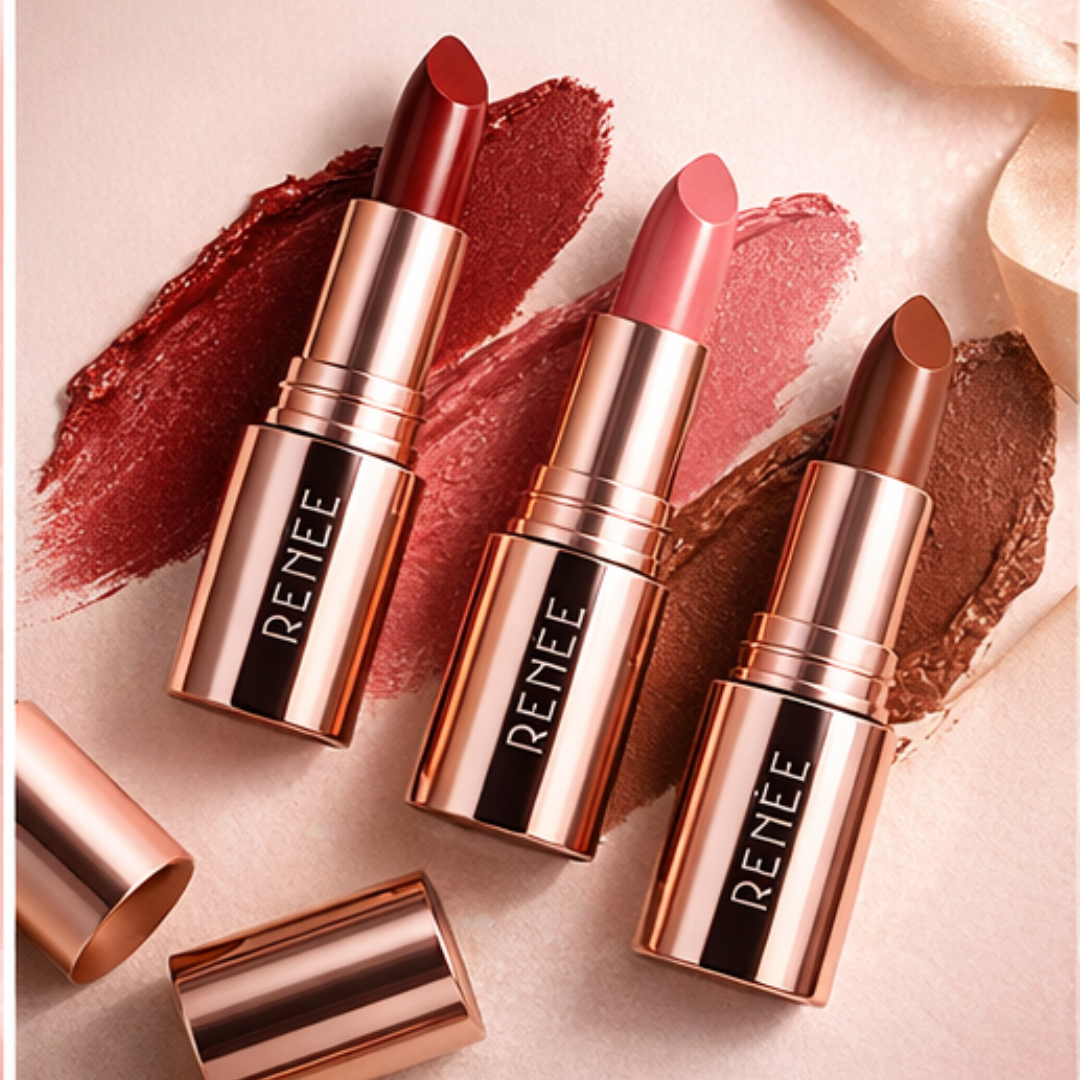 RENÉE EverStay Hydrating Long Stay & Waterproof Lipstick | Bold & Everyday Shades | Enriched with Bakuchiol & Vitamin E