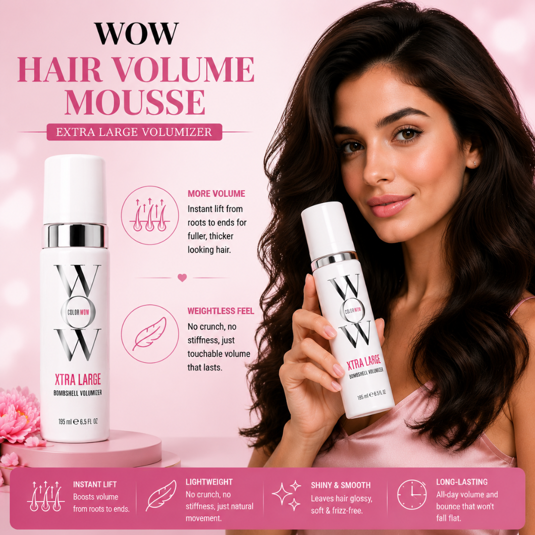 COLOR WOW Xtra Large Bombshell Volumizer – Massive, Long-Lasting Volume – Weightless Feel, No Crunch – Instant Lift from Roots to Ends – Shiny & Smooth – Safe for Color-Treated Hair