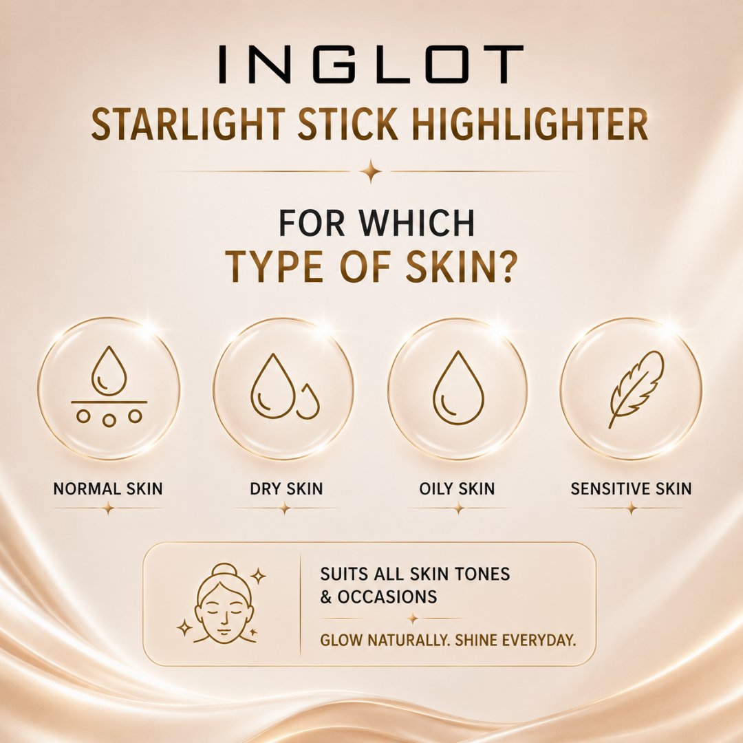 Inglot Starlight Stick Highlighter – 50% OFF – Instant Glow, Creamy Texture & Buildable Shine – Long Lasting, Lightweight Formula – Easy Blend