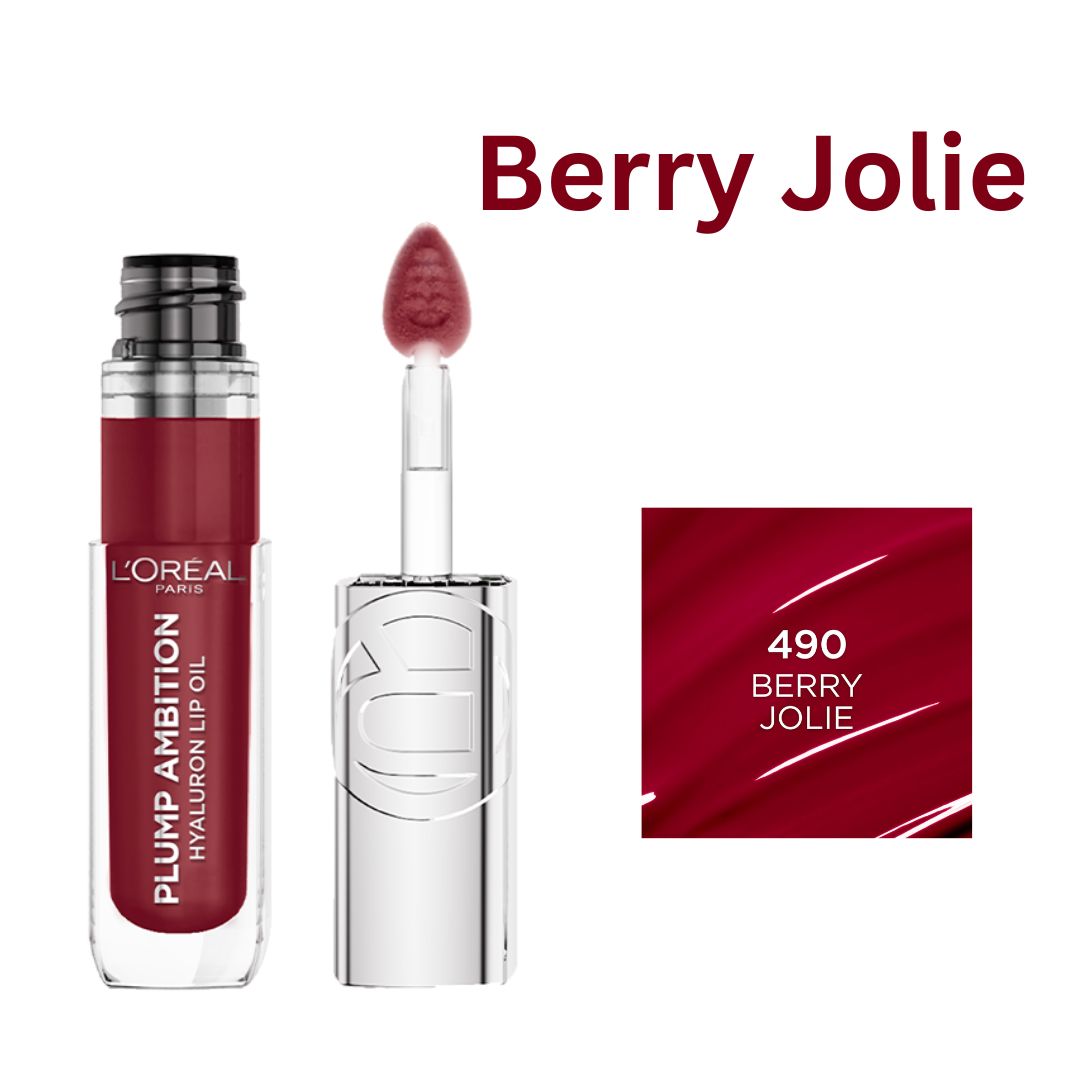 L'Oréal Paris Plump Ambition Hyaluron Lip Oil Trio | Plumping, Hydrating & High-Shine Lip Gloss Set