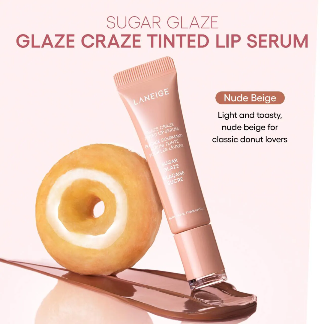 LANEIGE Glaze Craze Tinted Lip Serum – Plump, Hydrate & Shine with 12-Hour Serum-Infused Color