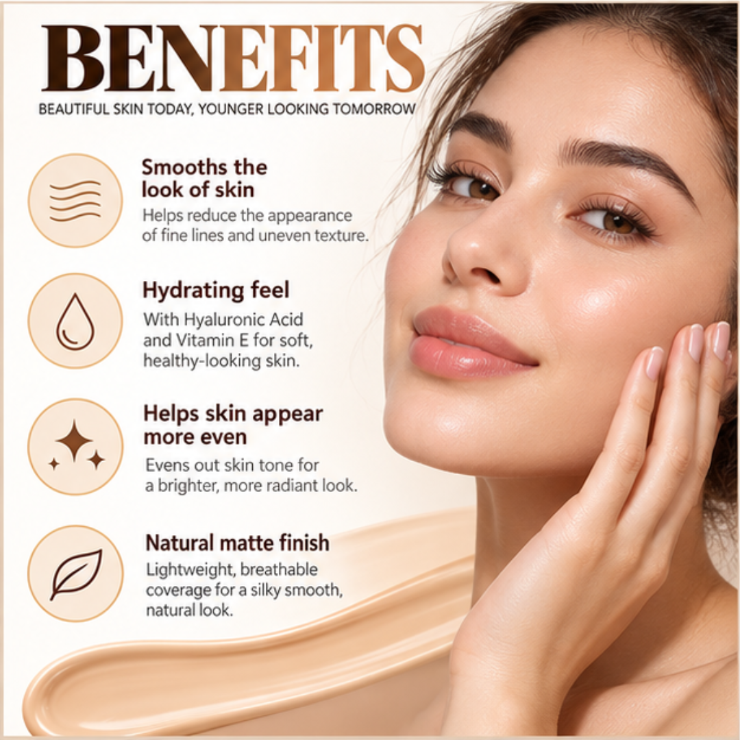 Peaurify Flare Botox Effect BB Cream – Light Beige Matte Finish – Anti-Aging Collagen Booster with SPF 40 PA+