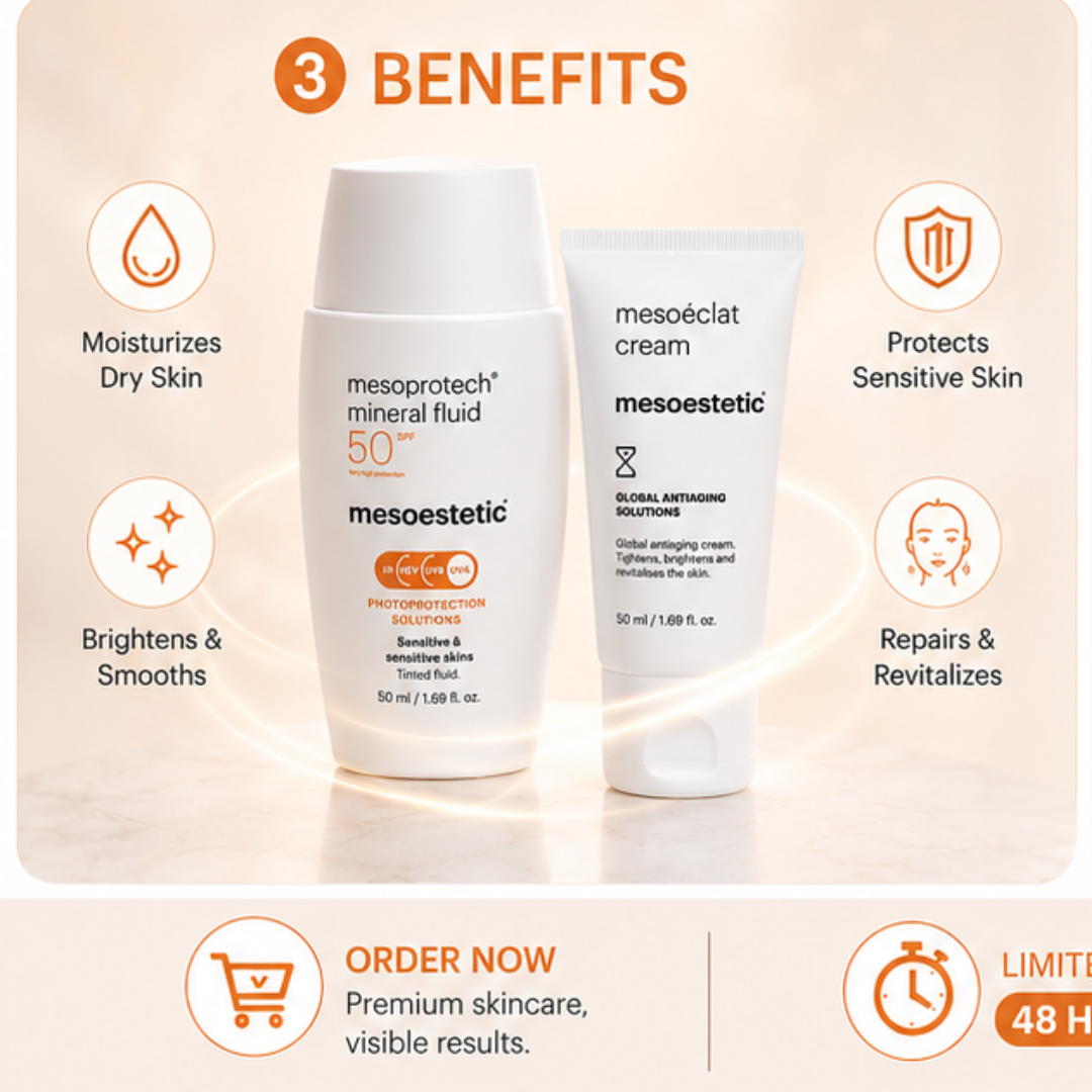 Mesoestetic Cream & Sunblock Deal - Reduce Pigmentation & Dark Spot - 50% Off - Complete care for hyperpigmentation