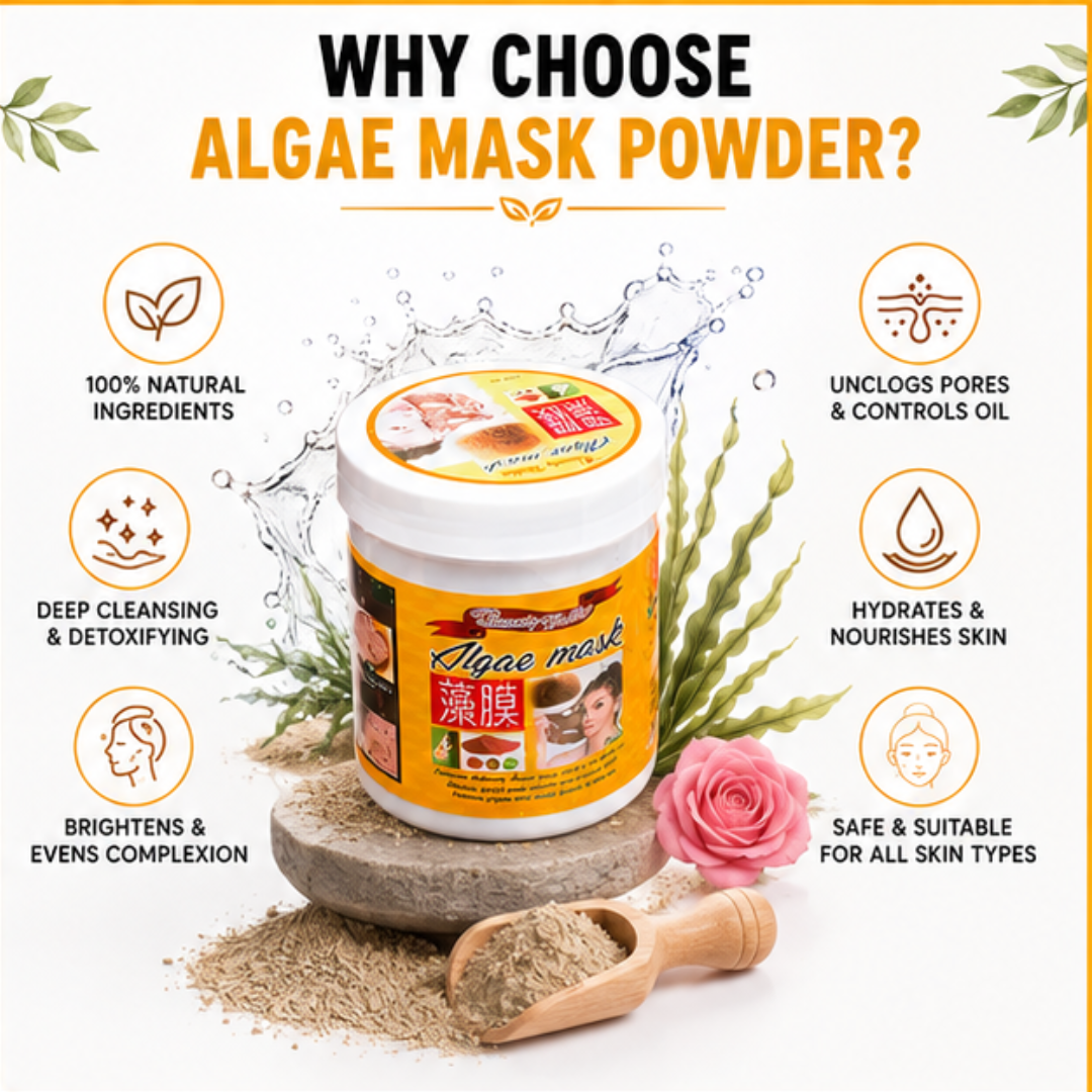 Beauty Wallet Algae Mask – Glass Skin Glow in Minutes | Helps Fade Dark Spots & Pigmentation | Brightens Uneven Skin Tone, Tightens Pores & Deeply Hydrates | Smooth, Soft, Plump & Radiant Skin