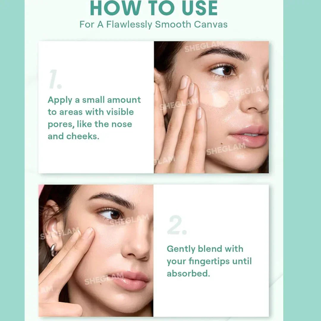 SheGlam No Pore Primer - Instant No Pore Result with Filter Look Makeup Finish