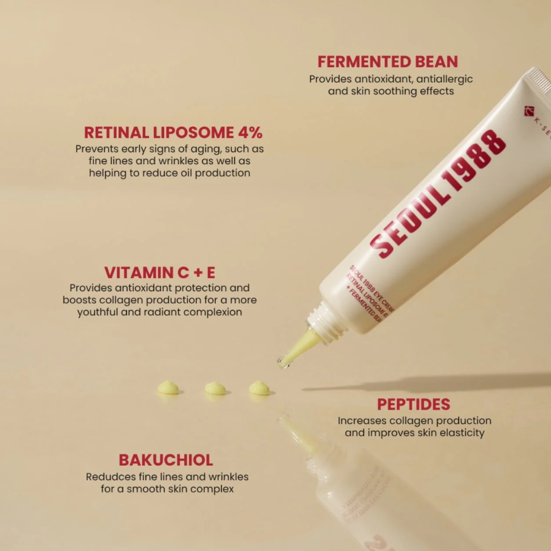Seoul 1988 Retinal Cream - Remove Fine lines + Wrinkle & Give Clean, Tight & Glowy Skin