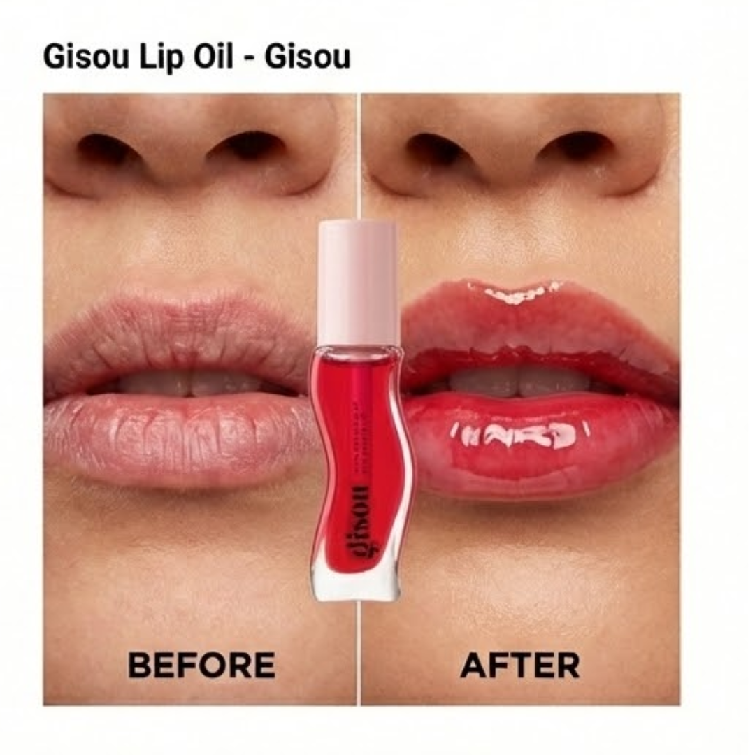 Gisou Honey Infused Revitalizing Lip Oil | Hydrating, Plumping & High-Shine Lip Treatment with Mirsalehi Honey (Pack of 3)