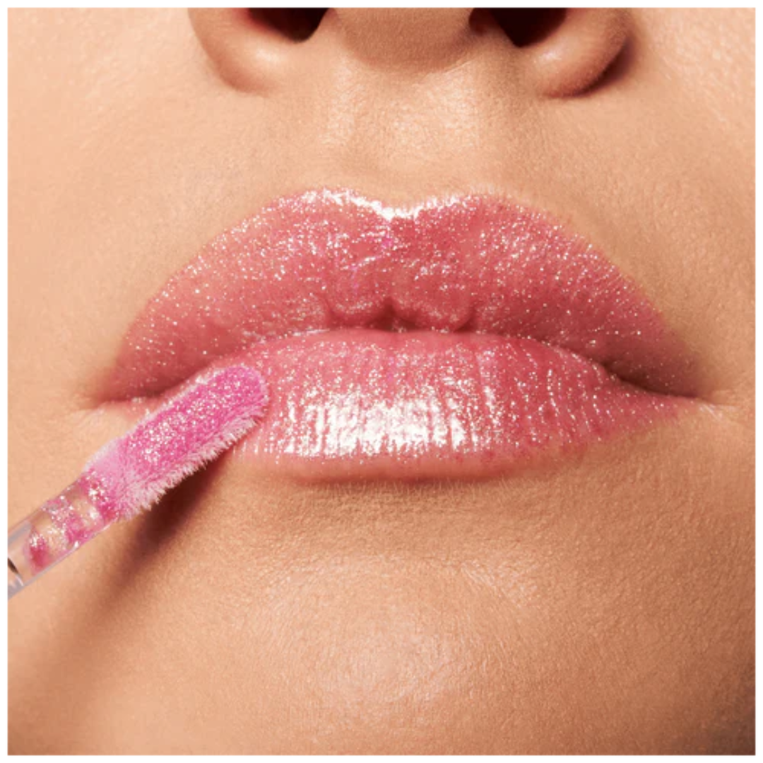 Essence Gloss Metal Glow | Sparkle Reflective Lip Gloss | Glass-Like Shine with Vitamin E (Pack of 3 - Transparent, Pink & Rose)