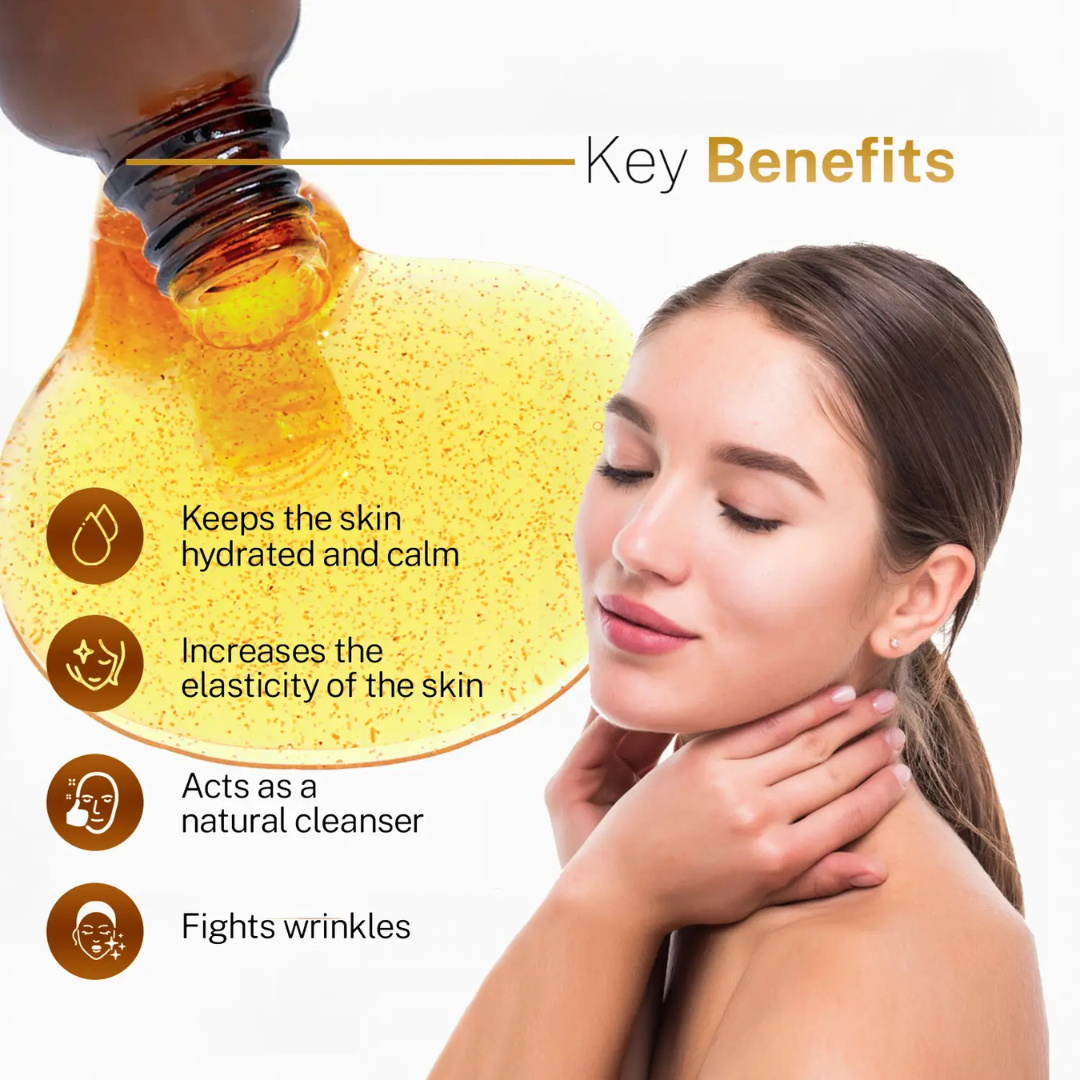 LoveEarth 24k Gold Glass Skin Facial Serum | Blurring pores + deeply hydrate |  Perfect for Flawless makeup base