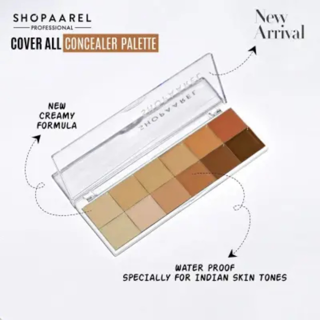SHOPAAREL Coverall Concealer Palette | All-in-One Conceal, Correct & Contour
