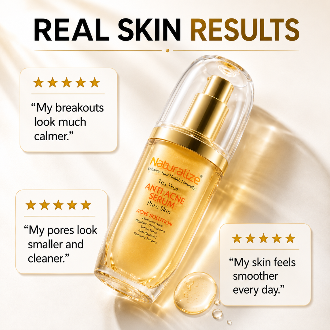 Naturalize Tea Tree Anti-Acne Serum – Acne Solution – Eliminates Acne, Regulates Oil Secretion, Shrinks Pores – Anti-Bacterial, Removes Pimples – With Salicylic Acid & Tea Tree Oil – For Clear, Smooth, Refined Skin
