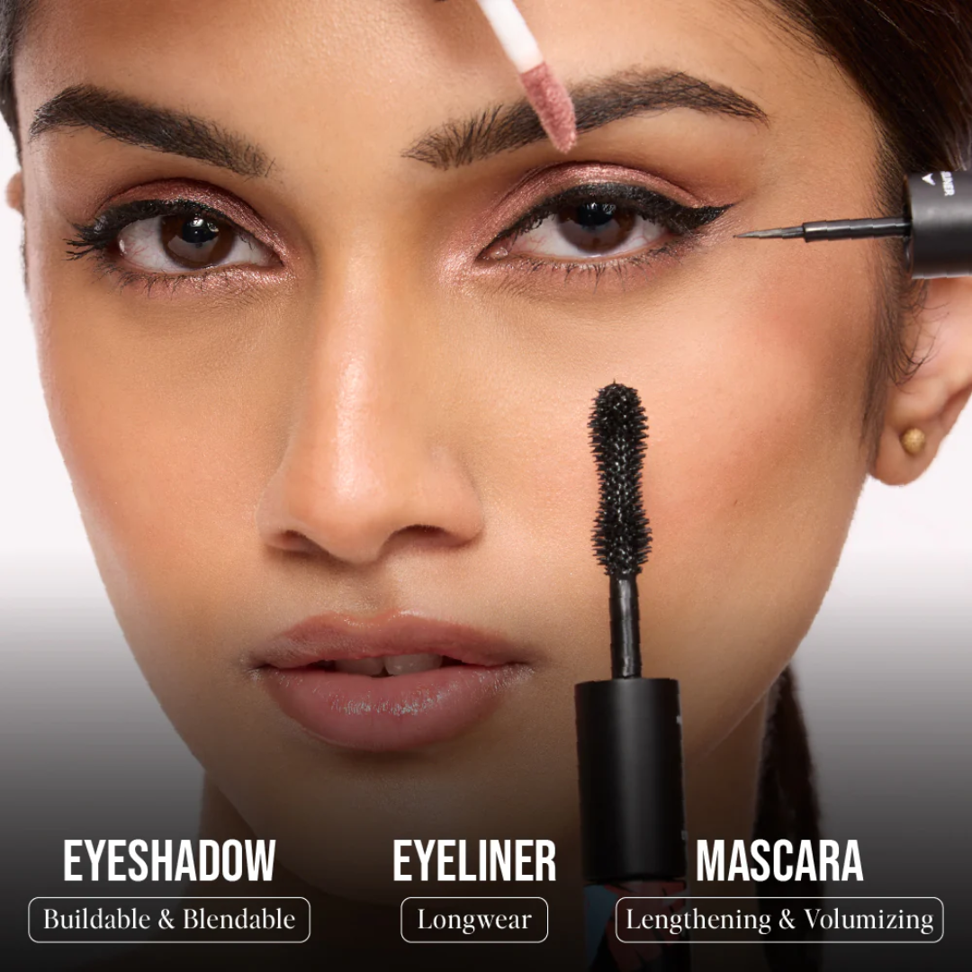 KITO® 3-in-1 Eye Stack | Eyeshadow, Eyeliner & Mascara Trio