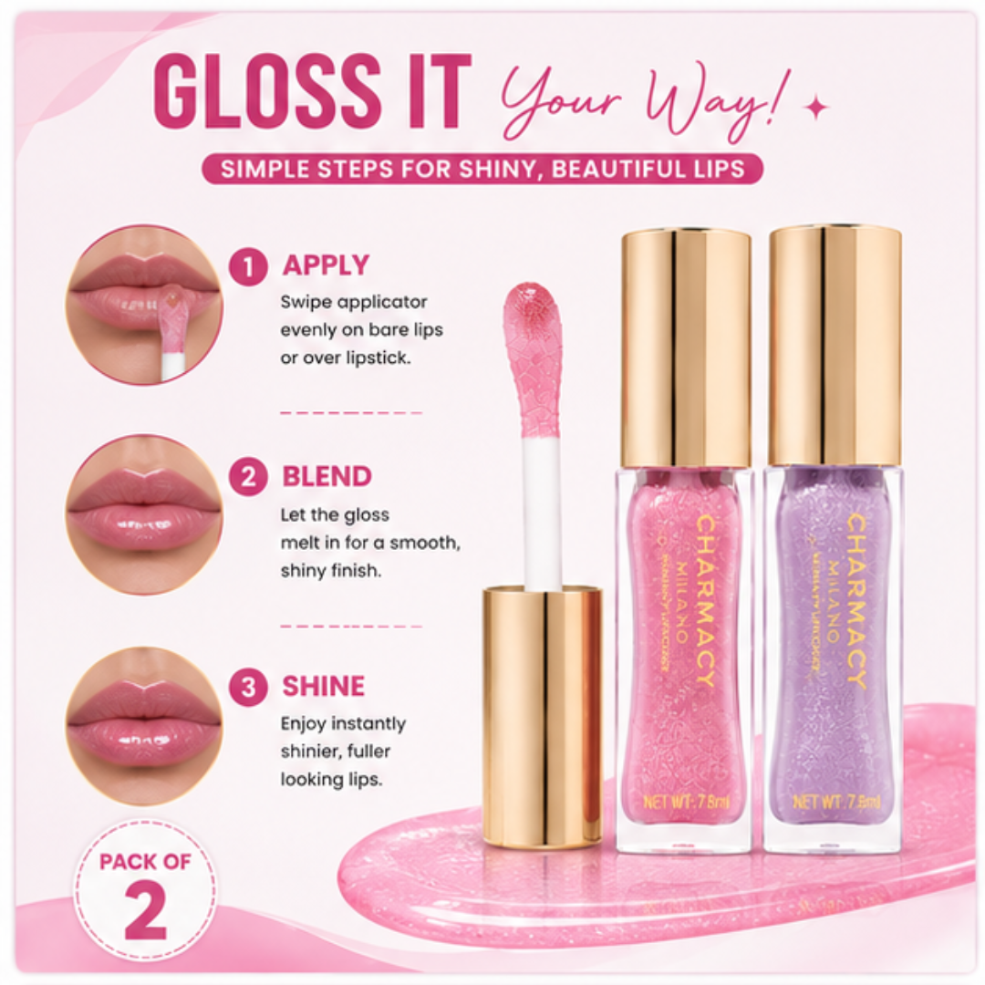 Charmacy Milano Shinny Lipgloss – High Shine, Hydrating & Non-Sticky