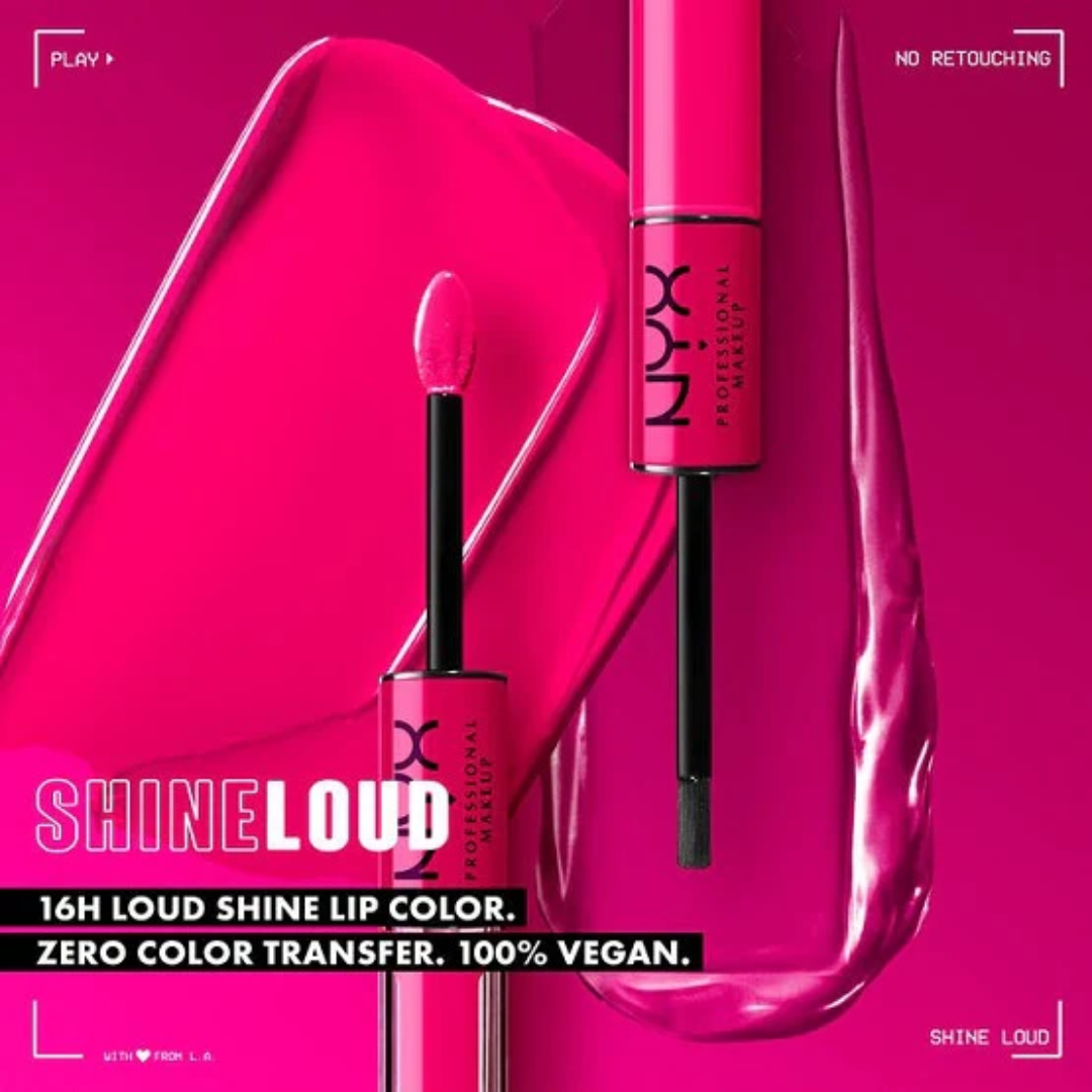 NYX Professional Makeup Shine Loud High-Shine Lip Color Trio | 16H Loud Shine, Zero Transfer, Vegan Formula