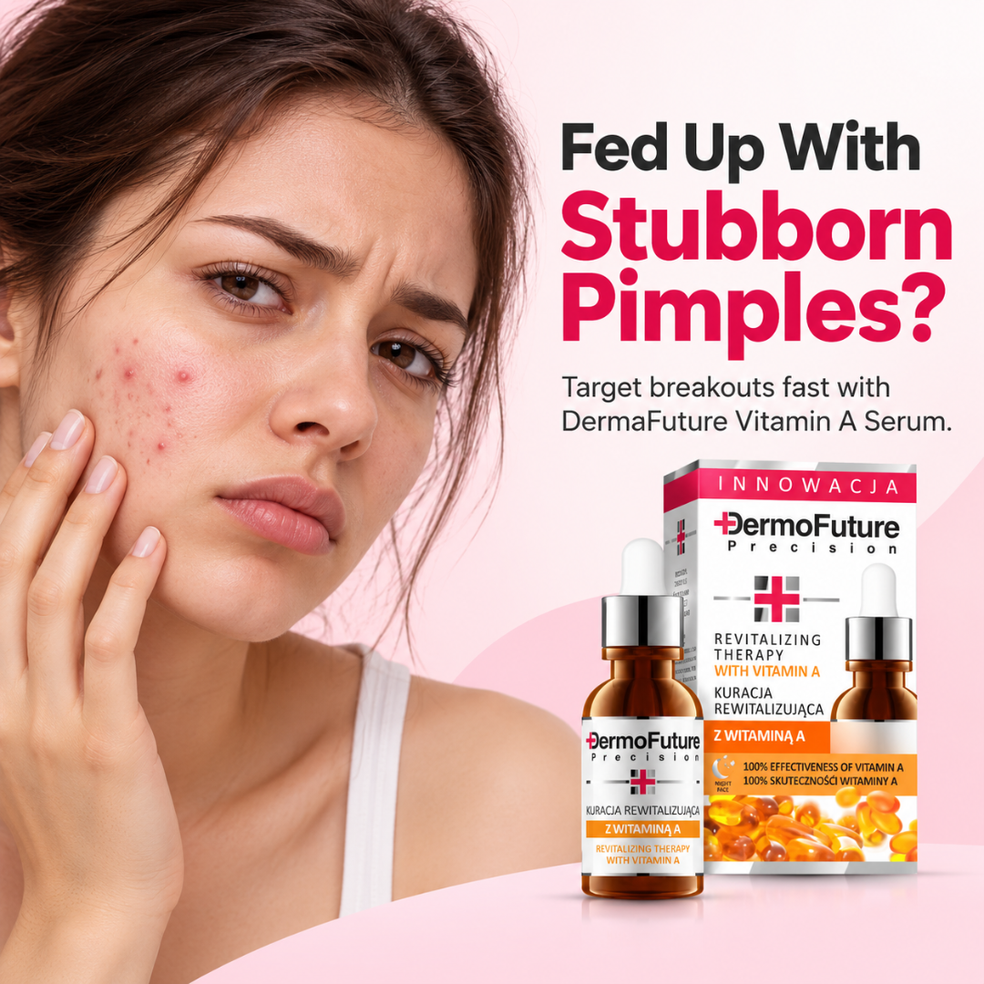 DermaFuture Precision Vitamin A Serum – Revitalizing Therapy for Acne Control, Wrinkle Reduction & Collagen Boost, High Potency Formula for Clear Skin