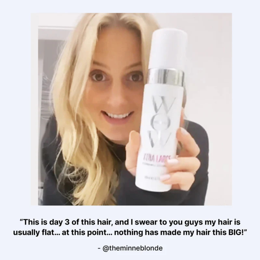 COLOR WOW Xtra Large Bombshell Volumizer – Massive, Long-Lasting Volume – Weightless Feel, No Crunch – Instant Lift from Roots to Ends – Shiny & Smooth – Safe for Color-Treated Hair