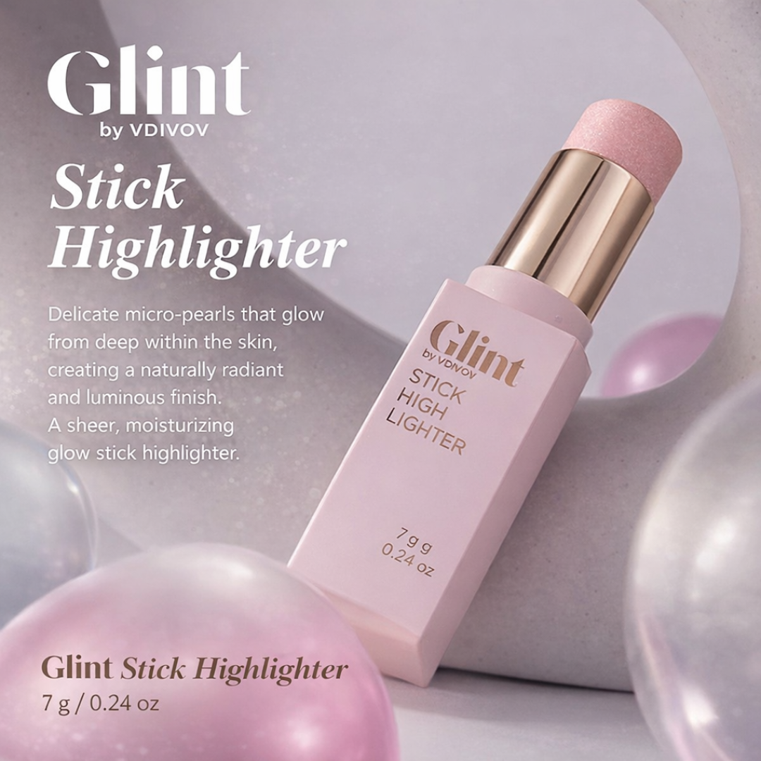 Glint Stick Highlighter | Dewy, Wet-Look Glow Stick | Glitter-Free, Lightweight, Multi-Use