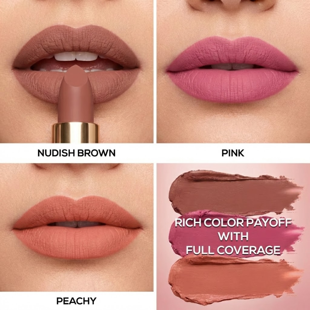 RENÉE EverStay Hydrating Long Stay & Waterproof Lipstick | Bold & Everyday Shades | Enriched with Bakuchiol & Vitamin E