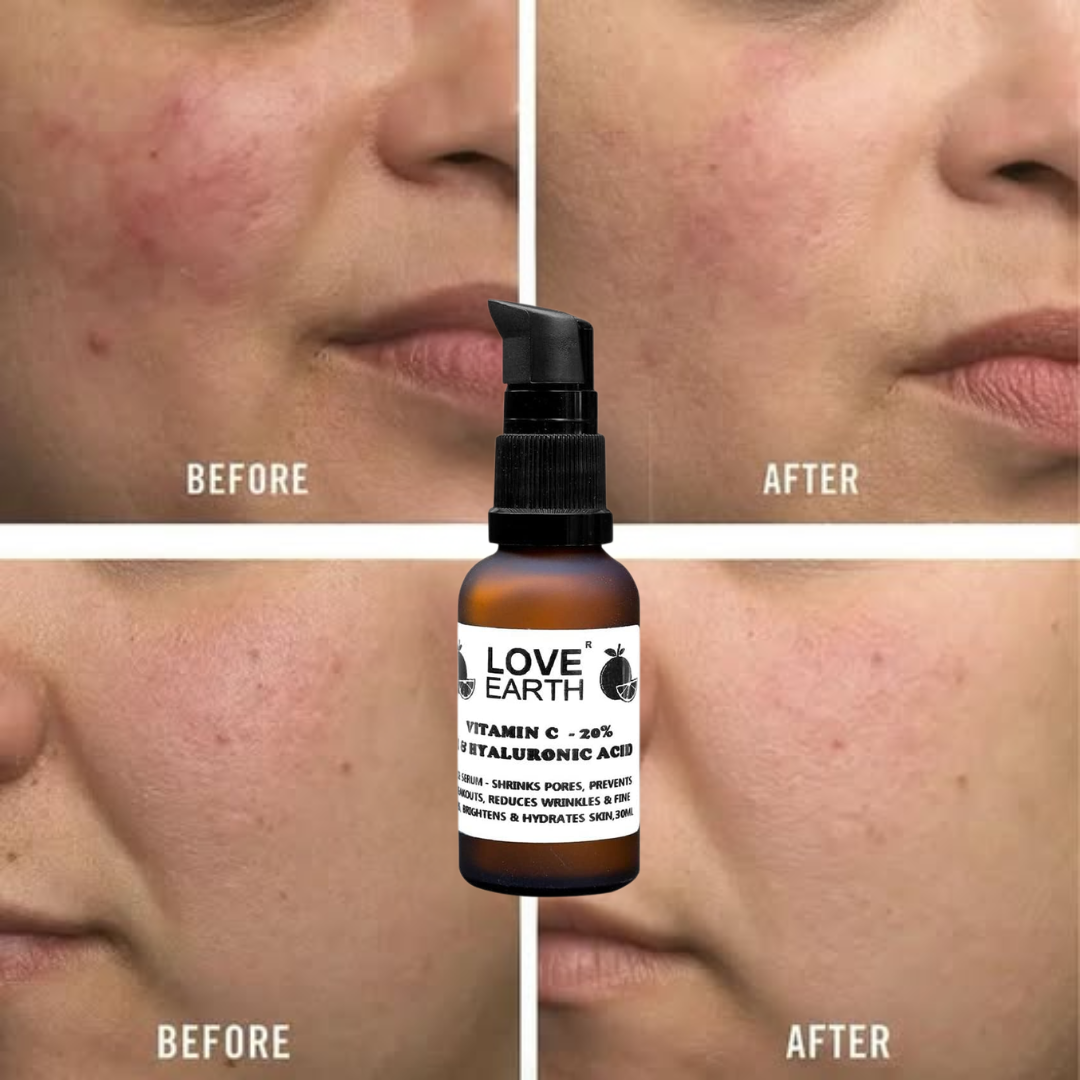 LoveEarth 24k Gold Glass Skin Facial Serum | Blurring pores + deeply hydrate |  Perfect for Flawless makeup base