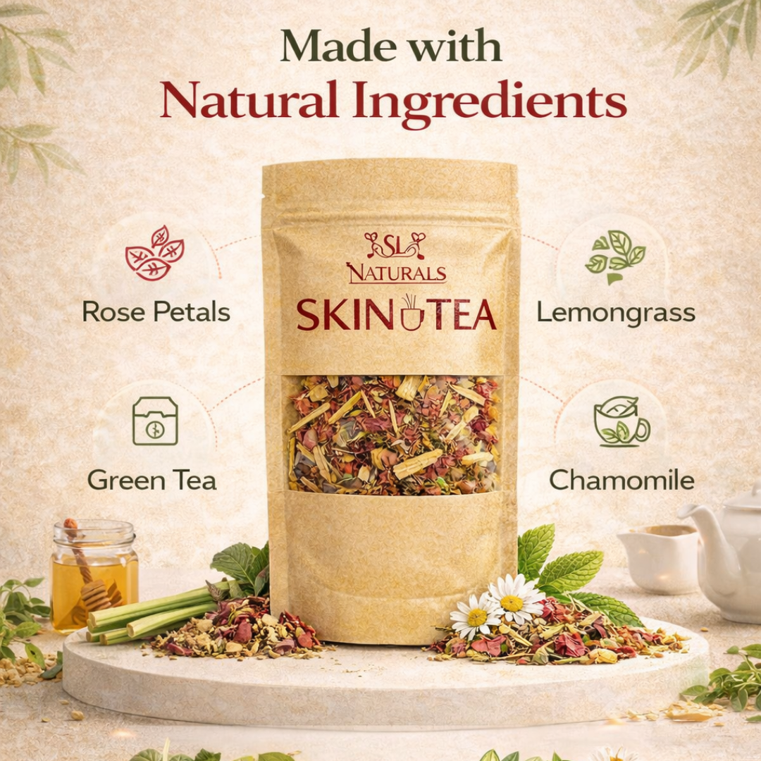 SL basics Natural Skin Tea | Balance Harmones &. Reduce Ance, pigmentation & bright complexion | Best for all Skin problems