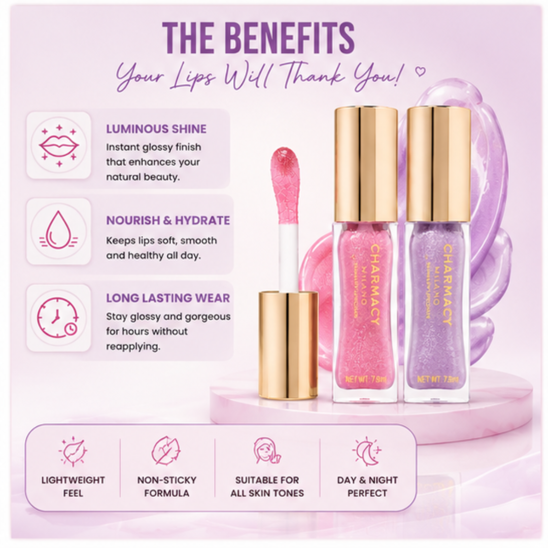 Charmacy Milano Shinny Lipgloss – High Shine, Hydrating & Non-Sticky