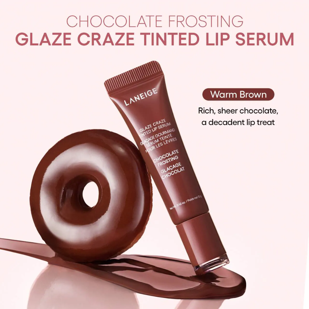 LANEIGE Glaze Craze Tinted Lip Serum – Plump, Hydrate & Shine with 12-Hour Serum-Infused Color