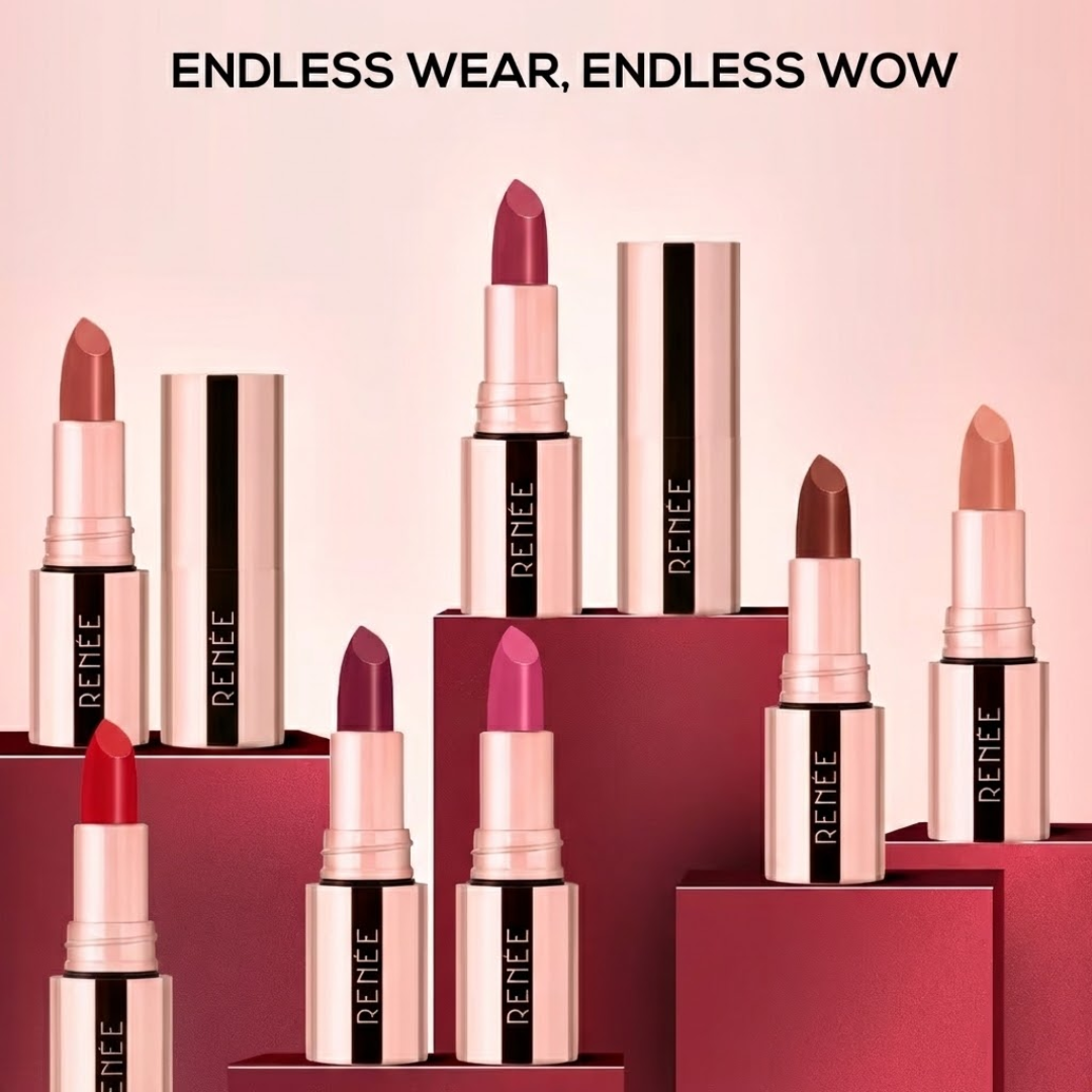 RENÉE EverStay Hydrating Long Stay & Waterproof Lipstick | Bold & Everyday Shades | Enriched with Bakuchiol & Vitamin E