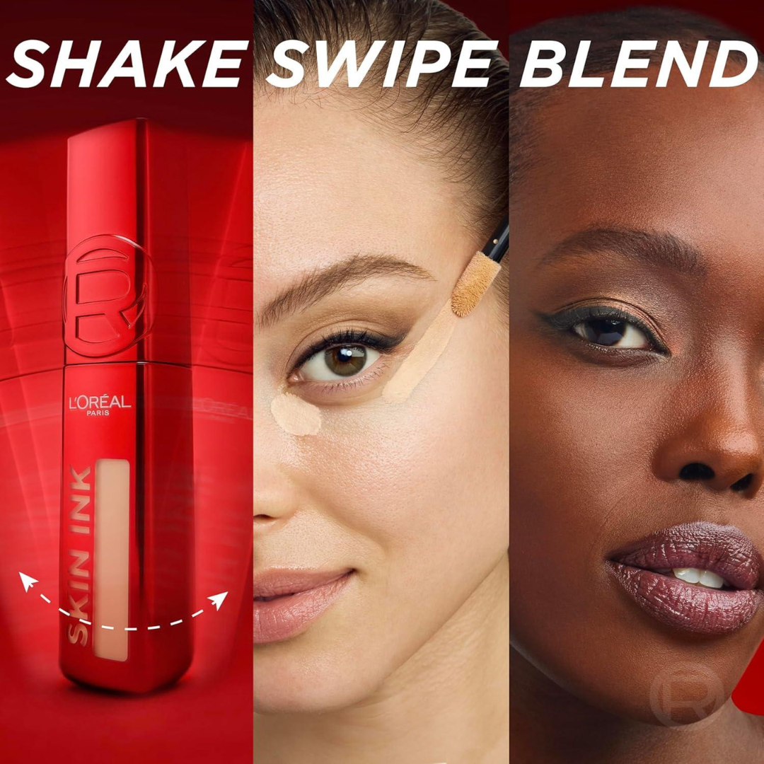 L'Oréal Paris Skin Ink 2-in-1 Foundation + Concealer | 48H Longwear, Matte Smooth Finish | Buildable Coverage, Waterproof & Sweatproof
