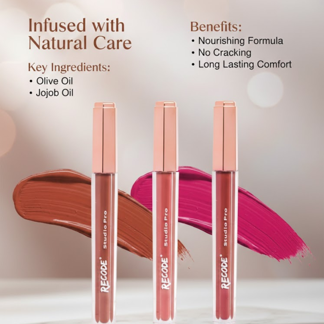 RECODE Mini Matte Collection Set | 10 Luxe Mini Matte Liquid Lipsticks | Waterproof & Long Lasting