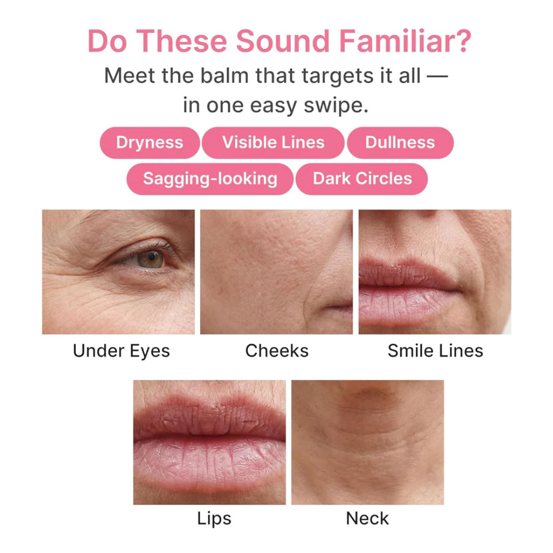 Medicube PDRN Pink Collagen Volume Multi Balm Stick – Plumps Hollow Areas, Improves Firmness & Elasticity – For Under-Eye Hollowness, Cheek Volume Loss, Smile Lines & Fine Lines
