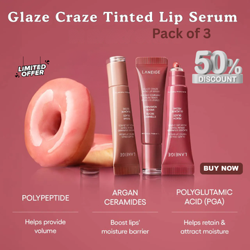 LANEIGE Glaze Craze Tinted Lip Serum – Plump, Hydrate & Shine with 12-Hour Serum-Infused Color