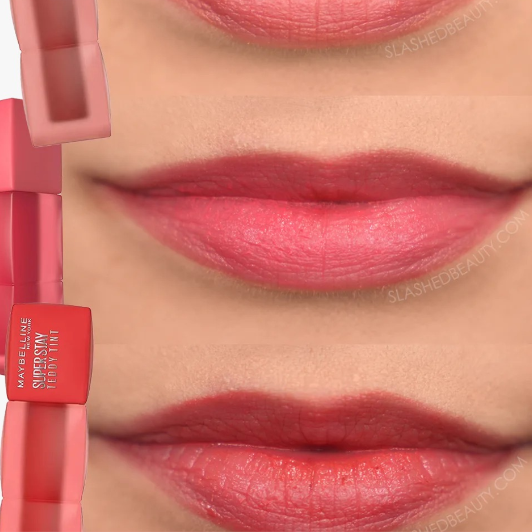 Maybelline Super Stay Teddy Lip Tint - Super long-lasting, waterproof & lightweight (Pack of 3)